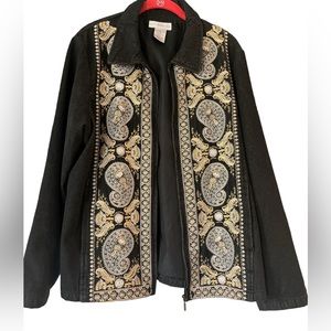 Susan Graver size L AMAZING jean jacket! This one is a show stopper! EUC